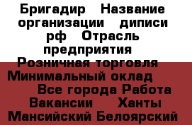 Бригадир › Название организации ­ диписи.рф › Отрасль предприятия ­ Розничная торговля › Минимальный оклад ­ 35 000 - Все города Работа » Вакансии   . Ханты-Мансийский,Белоярский г.